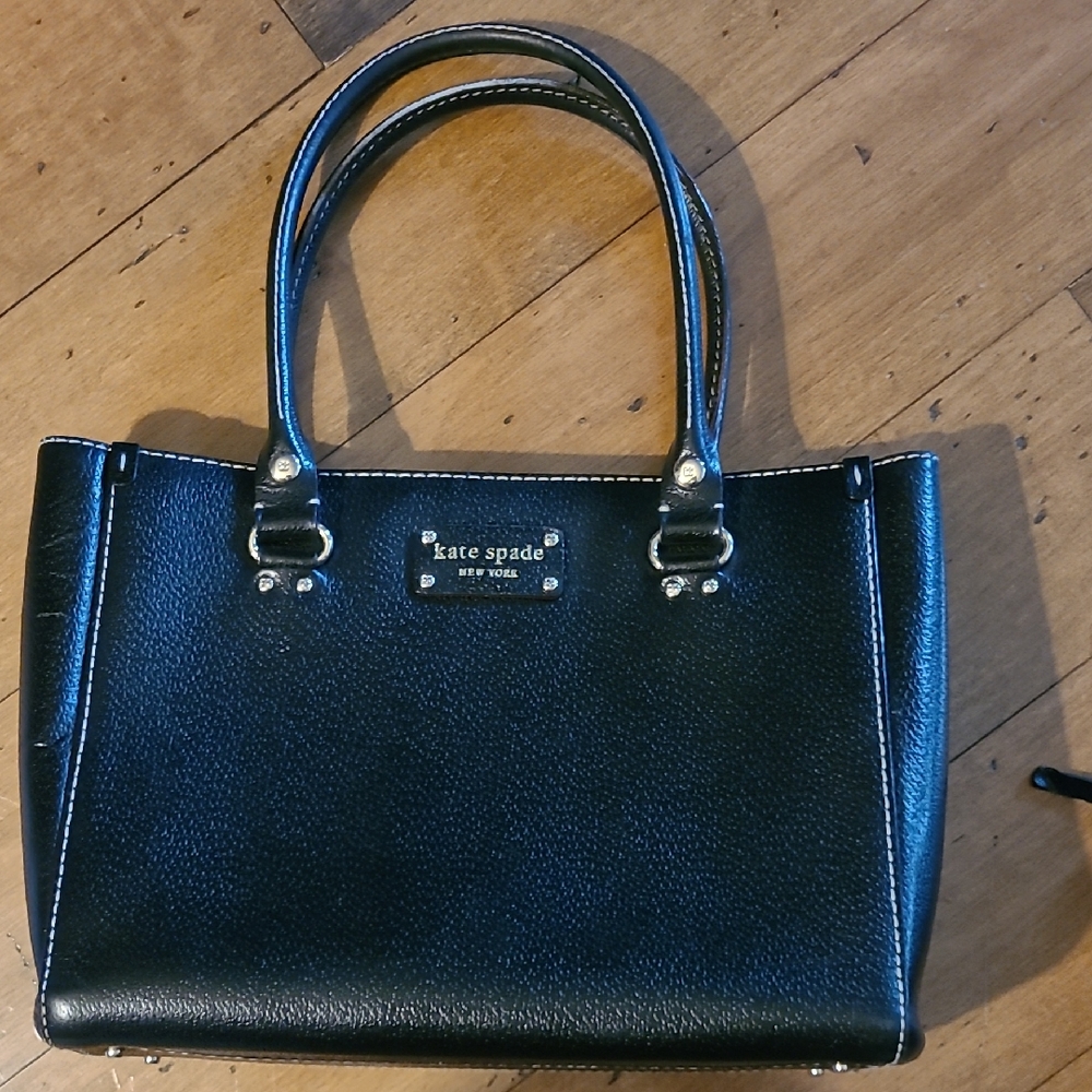 Kate Spade Black Leather Tote Bag